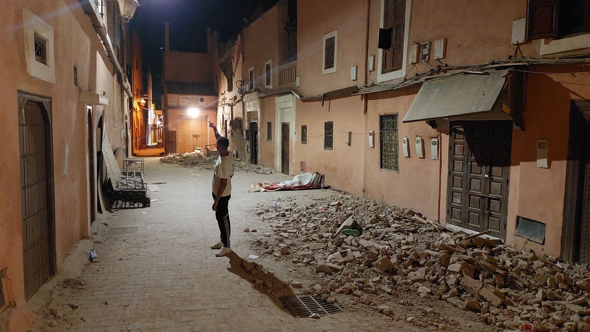Snímky od reportéra Seznam Zpráv: Noc po zemětřesení v Maroku